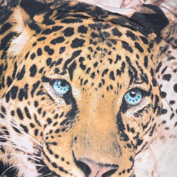 y2k trashy leopard rhinestone top - Picture 5 of 7